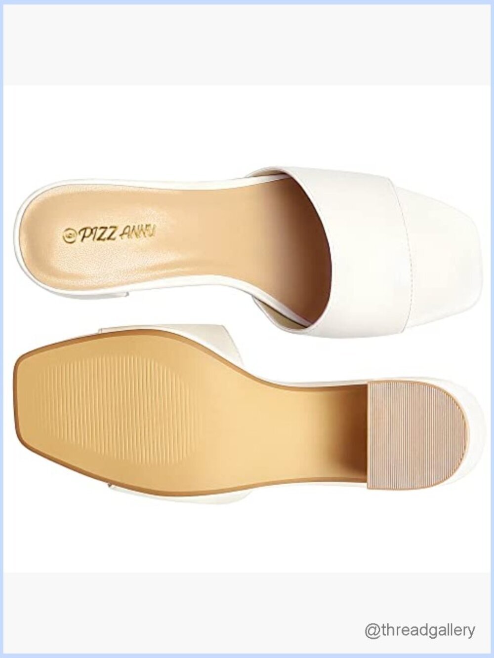 Square Open Toe Chunky Heel Mules Slip On Sandals Low Block Heel - Picture 5 of 6